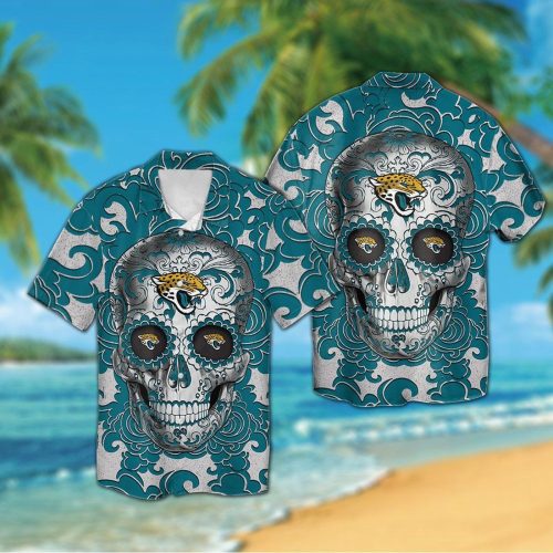 Jacksonville Jaguars Sugar Skull Hawaiian Shirt