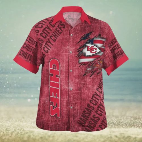 Kansas City Chiefs American Flag Hawaiian Shirt