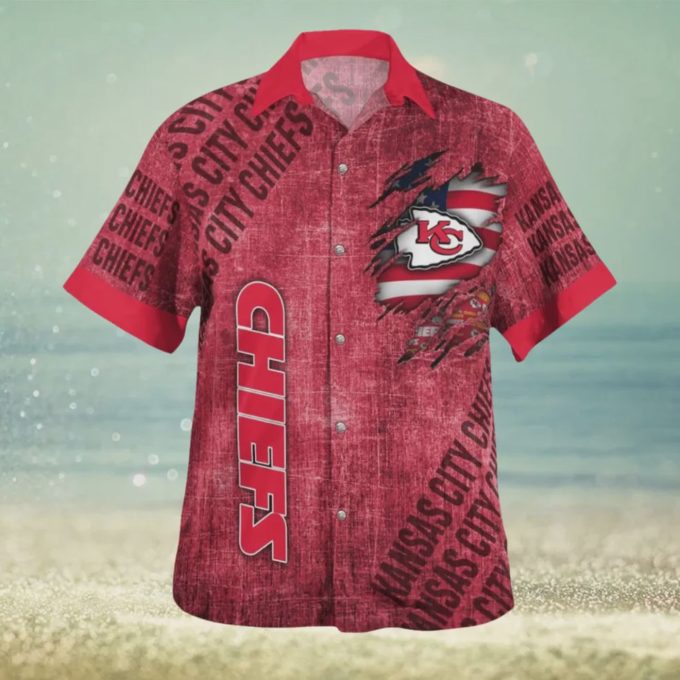 Kansas City Chiefs American Flag Hawaiian Shirt