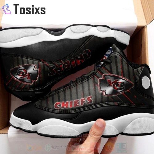 Kansas City Chiefs Black Air Jordan 13 Sneaker Custom For Fans Gift