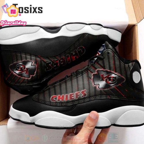 Kansas City Chiefs Black Air Jordan 13 Sneaker Custom For Fans Gift
