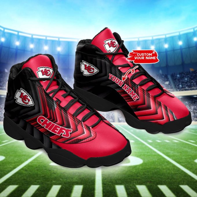 Kansas City Chiefs Custom Name Air Jordan 13 Sneakers BG179