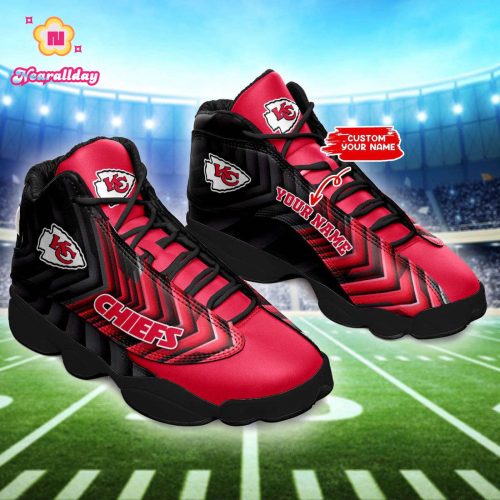 Kansas City Chiefs Custom Name Air Jordan 13 Sneakers BG179