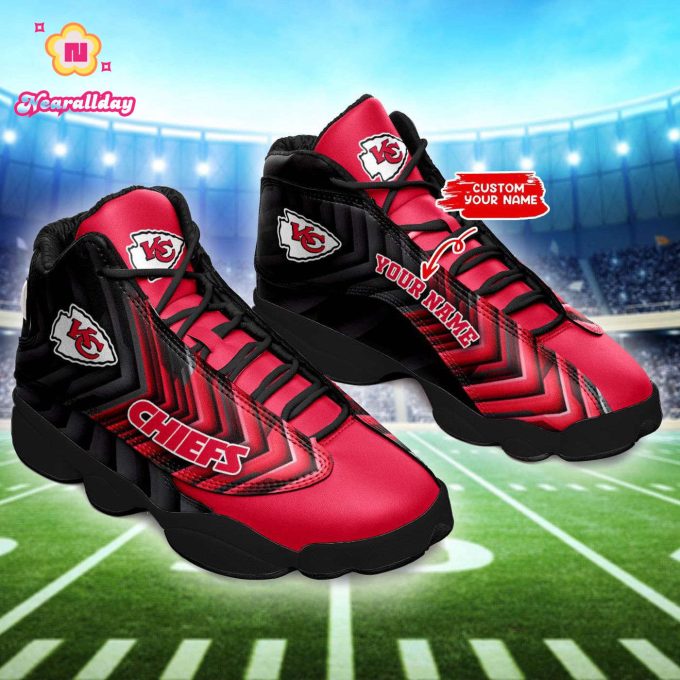 Kansas City Chiefs Custom Name Air Jordan 13 Sneakers BG179