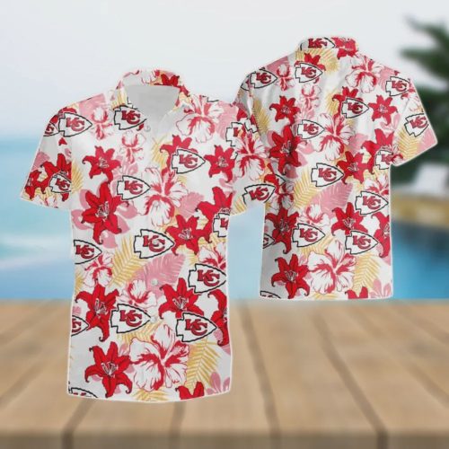 Kansas City Chiefs Flower Pattern Hawaiian Shirt