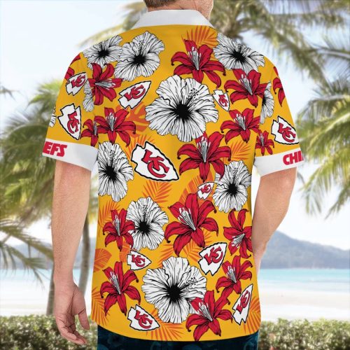 Kansas City Chiefs Flower Tropical Floral Aloha Hawaiian Shirt
