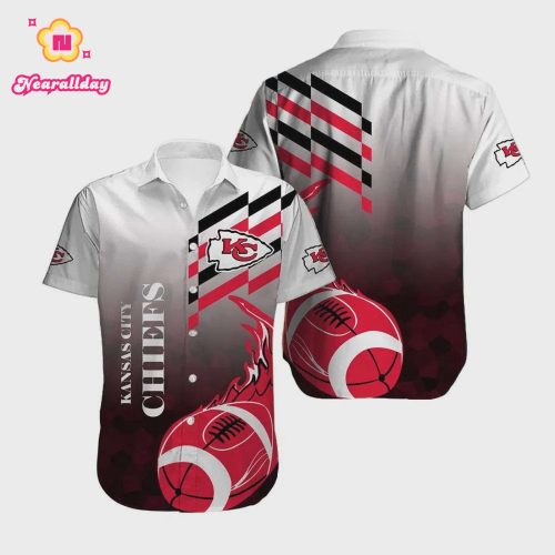 Kansas City Chiefs Football Logo Hawaiian Shirt V1