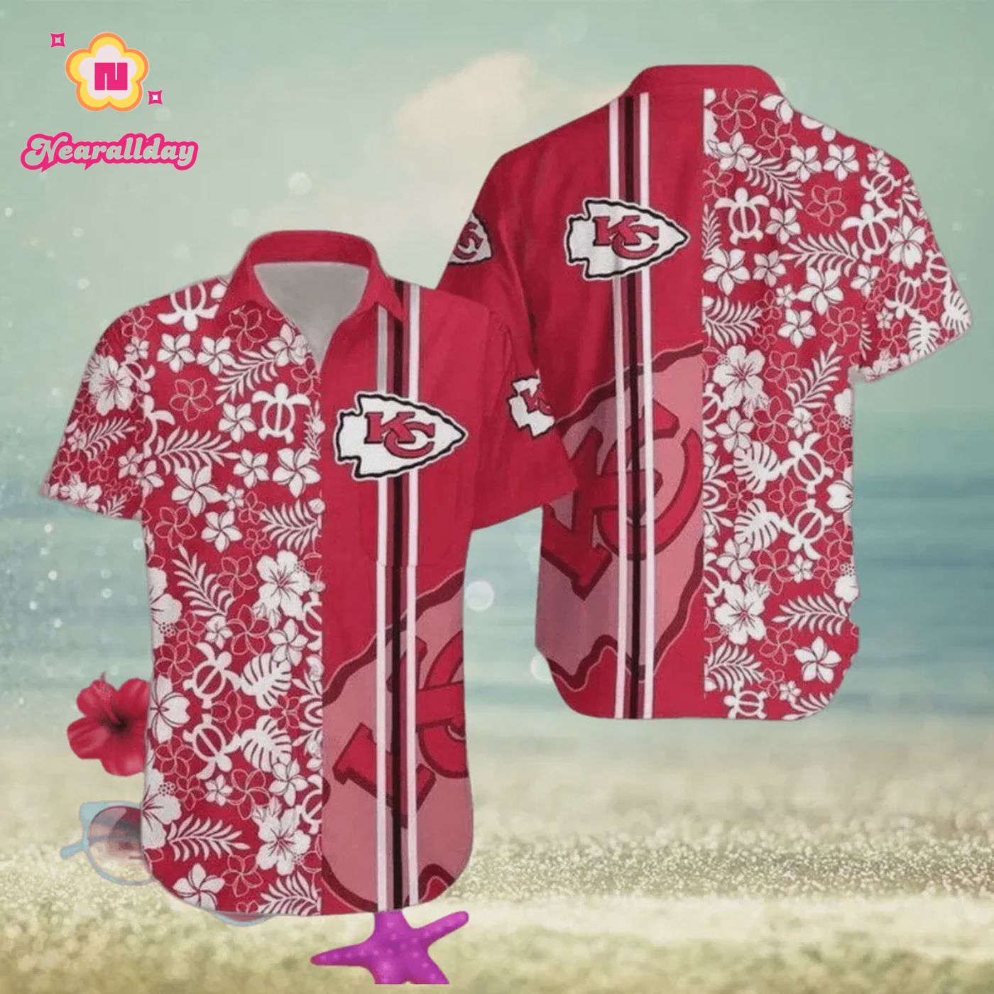 Kansas City Chiefs Tropical Design Hawaiian Shirt Kansas City Chiefs Tropical Design Hawaiian Shirt