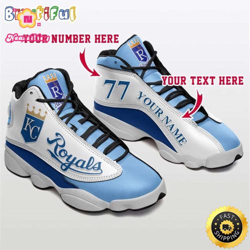 Kansas City Royals Air Jordan 13 Sneaker Custom For Fans  Unisex Shoes Gift