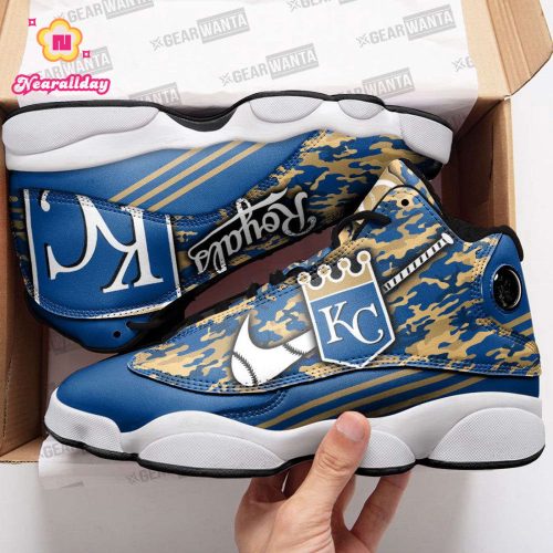 Kansas City Royals Air Jordan 13 Sneaker Custom For Fans  Unisex Shoes Gift