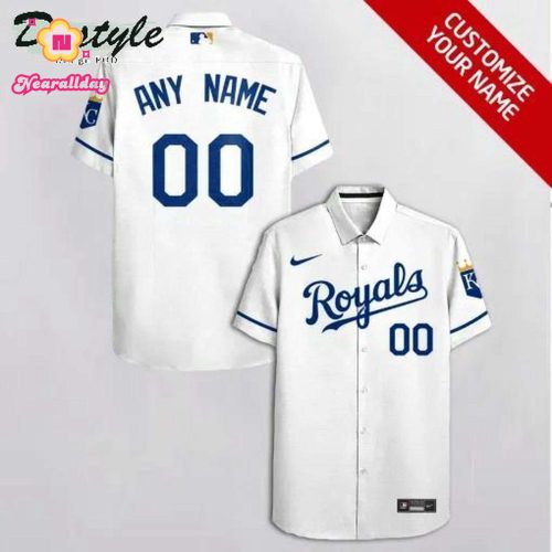 Custom Kansas City Royals White Hawaiian Shirt – Personalized MLB Fan Gear