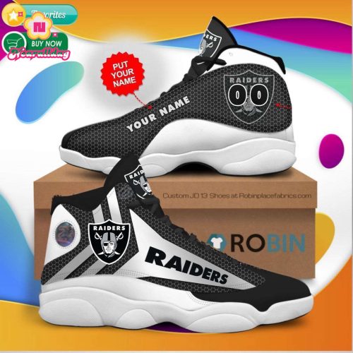 Las Vegas Raiders Air Jordan 13 Sneaker Custom For Fans Gift