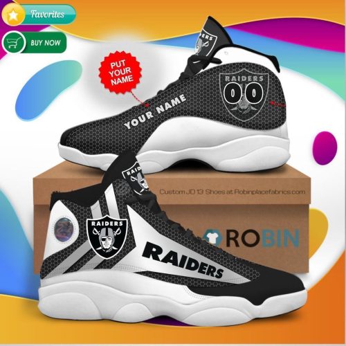 Las Vegas Raiders Air Jordan 13 Sneaker Custom For Fans Gift