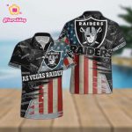 Las Vegas Raiders American Flag Logo Hawaiian Shirt