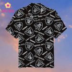 Las Vegas Raiders Black Full Logo 3d Hawaiian Shirt