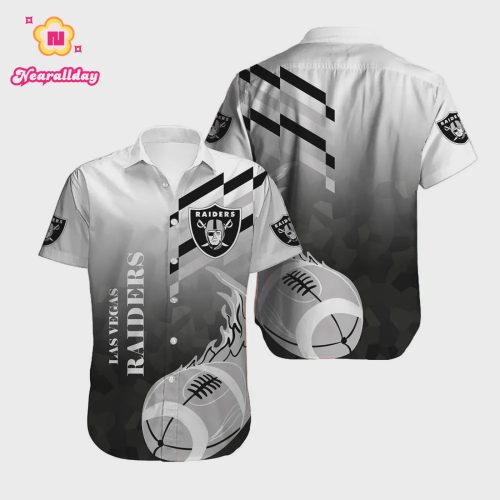 Las Vegas Raiders Fire Ball Hawaiian Shirt