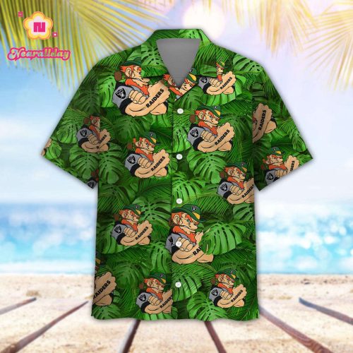 Las Vegas Raiders Leprechaun St. Patrick’s Day Hawaiian Shirt