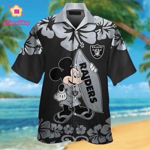 Las Vegas Raiders & Mickey Mouse Hawaiian Shirt