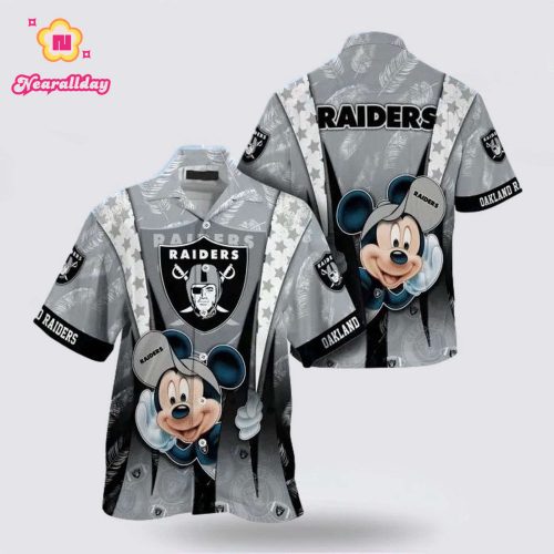 Las Vegas Raiders Nfl Mickey Mouse Hawaiian Shirt For Fans