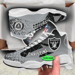 Las Vegas Raiders Personalized Jordan 13 Shoes