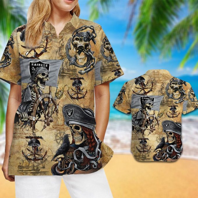 Las Vegas Raiders Pirates Retro Hawaiian Shirt