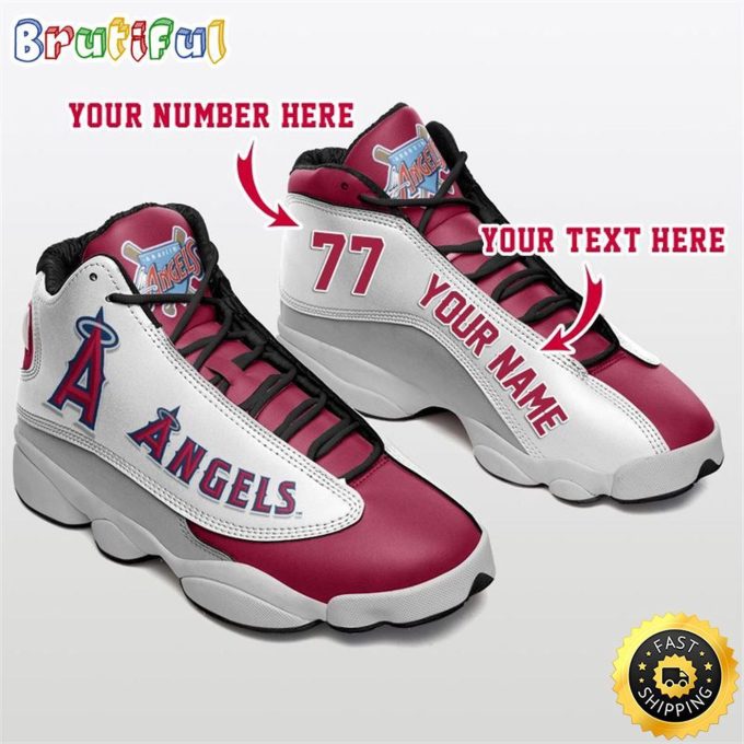Los Angeles Angels Air Jordan 13 Sneaker Custom For Fans  Unisex Shoes Gift