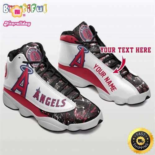 Los Angeles Angels Air Jordan 13 Sneaker Custom For Fans  Unisex Shoes Gift