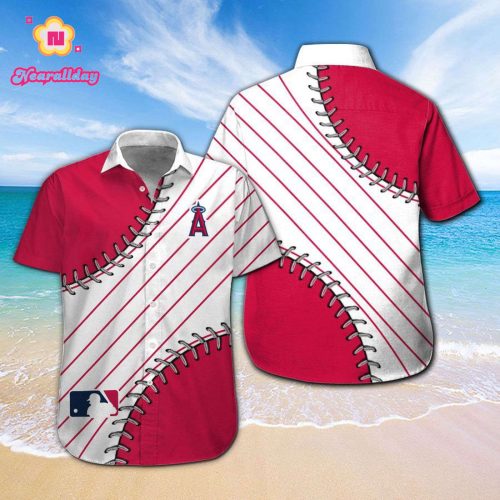 Los Angeles Angels Hawaiian Shirt #12 - Official MLB Apparel