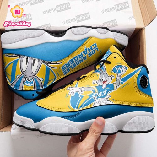 Los Angeles Chargers Air Jordan 13 Sneaker Custom For Fans Gift