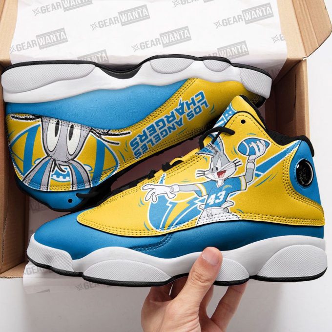 Los Angeles Chargers Air Jordan 13 Sneaker Custom For Fans Gift