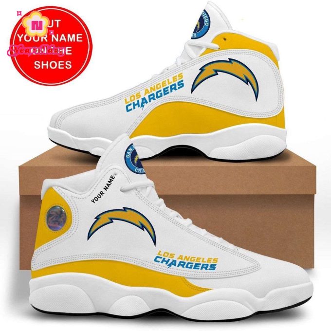 Los Angeles Chargers Air Jordan 13 Sneaker Custom For Fans Gift