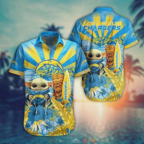 Los Angeles Chargers Baby Yoda Hawaiian Shirt