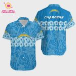 Los Angeles Chargers Flower And Logo Hawaiian Shirt