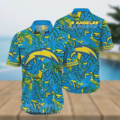 Los Angeles Chargers Flower Classic Hawaiian Shirt