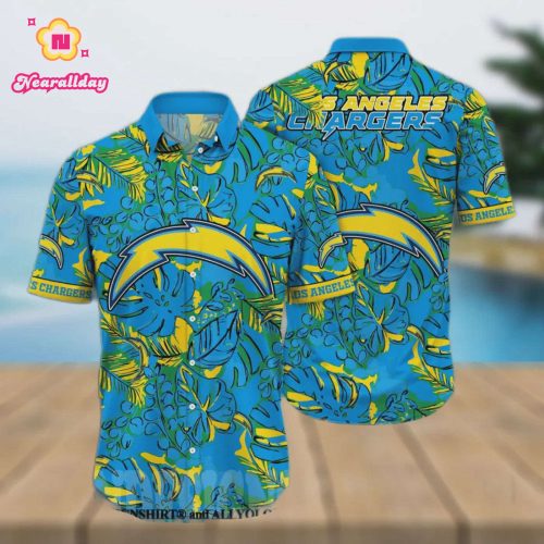 Los Angeles Chargers Flower Classic Hawaiian Shirt