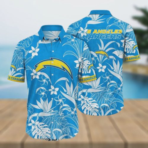 Los Angeles Chargers Flower Unisex Hawaiian Shirt