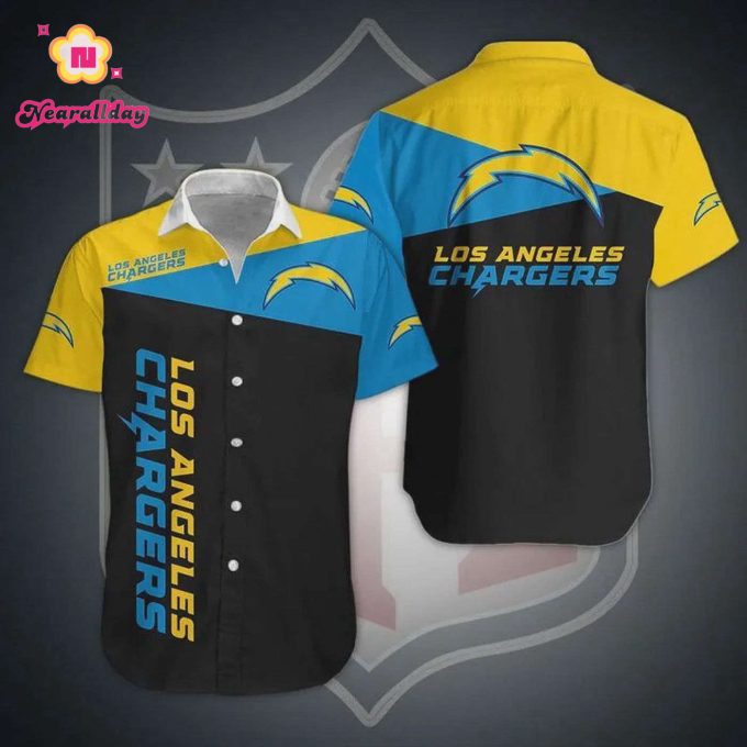 Los Angeles Chargers Football Logo Hawaiian Shirt