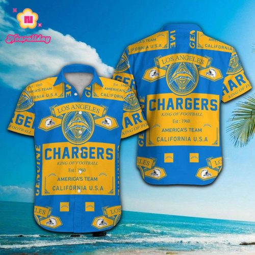 Los Angeles Chargers Hawaiian Shirt Gift for Men Women #15