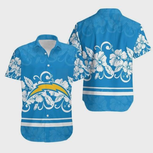 Los Angeles Chargers Hibiscus Flowers Hawaiian Shirt