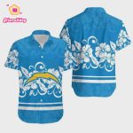 Los Angeles Chargers Hibiscus Flowers Hawaiian Shirt