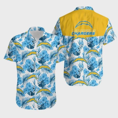 Los Angeles Chargers Hibiscus Flowers Hawaiian Shirt V1