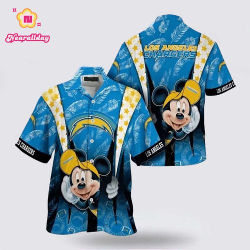 Los Angeles Chargers Nfl Mickey Mouse Hawaiian Shirt For Fans
