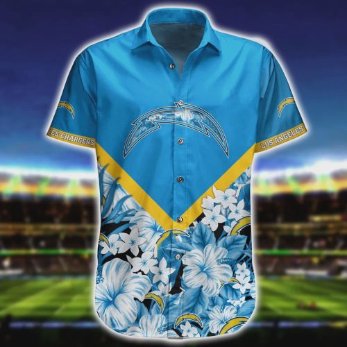 Los Angeles Chargers Short Floral Hawaiian Shirt