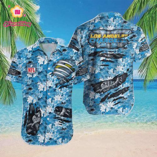 Los Angeles Chargers Summer Art Hawaiian Shirt