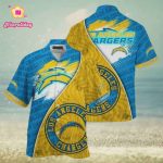 Los Angeles Chargers Summer Blue Gold Hawaiian Shirt