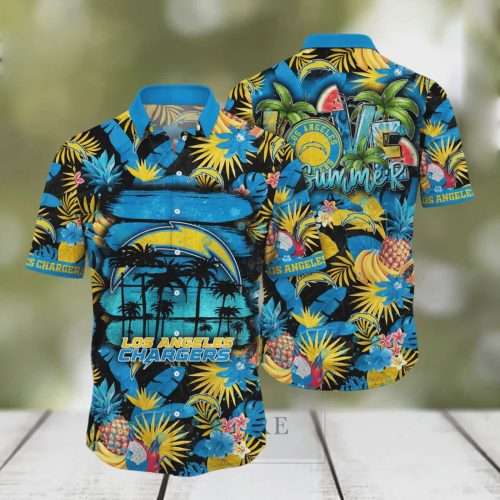 Los Angeles Chargers Summer Colorful Hawaiian Shirt