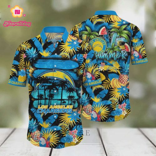 Los Angeles Chargers Summer Colorful Hawaiian Shirt