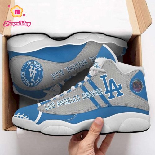 Los Angeles Dodgers Air Jordan 13 Sneaker Custom For Fans  Unisex Shoes Gift