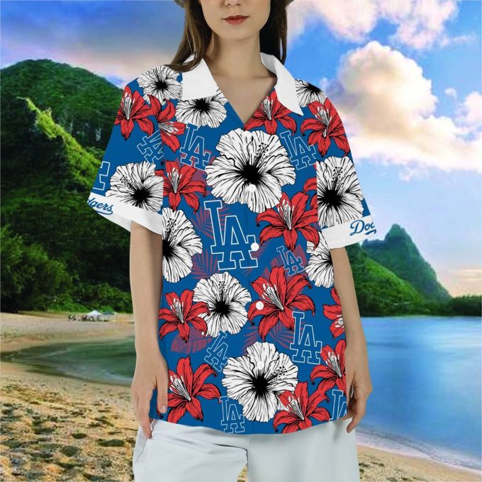 Los Angeles Dodgers Tropical Floral Aloha Hawaiian Shirt – Official MLB Merchandise