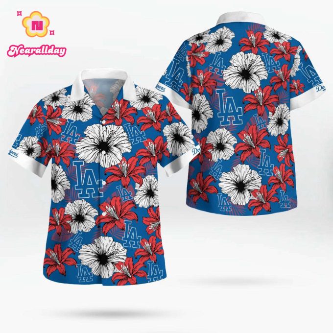Los Angeles Dodgers Tropical Floral Aloha Hawaiian Shirt – Official MLB Merchandise